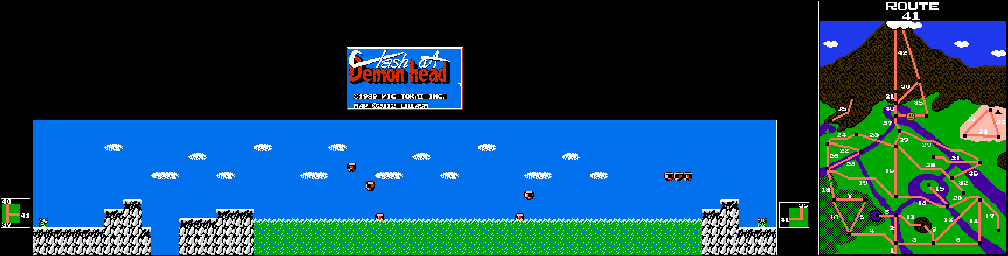 Thumbnail for a map of Route 41 for the NES game Clash At Demonhead.