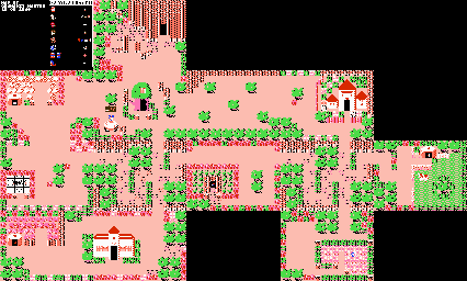 Thumbnail for a map of Map 1 for the NES game Cocona World.