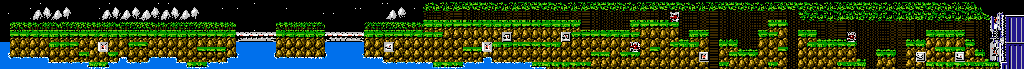 Thumbnail for a map of Stage 1: Jungle (Unmarked) for the NES game Contra.