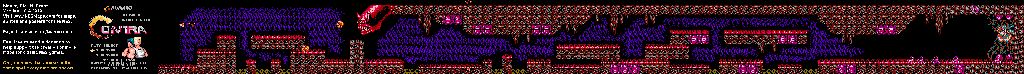 Thumbnail for a map of Stage 8: Alien's Lair for the NES game Contra.
