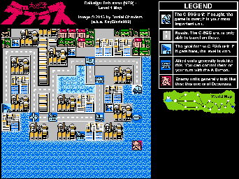 Thumbnail for a map of Level 01 for the NES game Daikaijyu Deburasu.