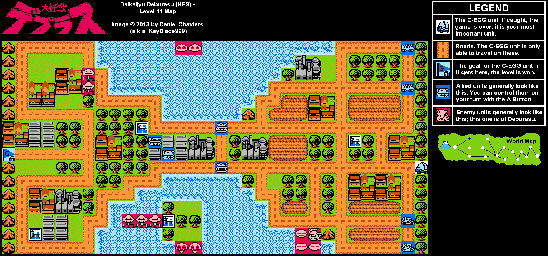 Thumbnail for a map of Level 11 for the NES game Daikaijyu Deburasu.