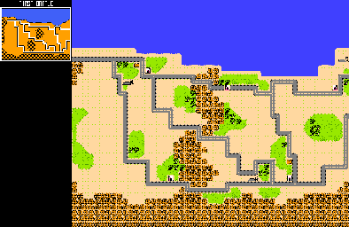 Thumbnail for a map of First Battle for the NES game Desert Commander.
