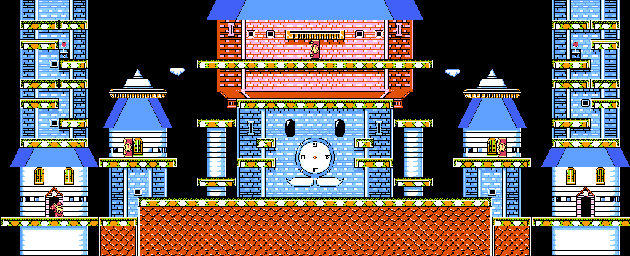 Thumbnail for a map of 5-4: Clock Tower for the NES game Don Doko Don 2.