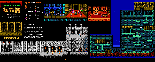Thumbnail for a map of Mode A Mission 4 for the NES game Double Dragon.