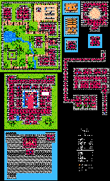 Thumbnail for a map of Main World Castle Town Of Samanao for the NES game Dragon Warrior III.