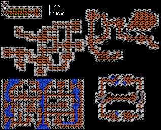 Thumbnail for a map of Main World Cave Of Necrogond for the NES game Dragon Warrior III.