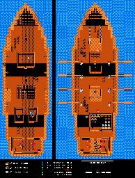 Thumbnail for a map of Main World Phantom Ship for the NES game Dragon Warrior III.