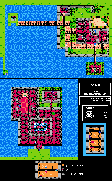 Thumbnail for a map of Main World Portoga for the NES game Dragon Warrior III.