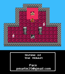 Thumbnail for a map of Main World Shrine Of The Hobbit for the NES game Dragon Warrior III.