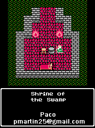 Thumbnail for a map of Main World Shrine Of The Swamp for the NES game Dragon Warrior III.
