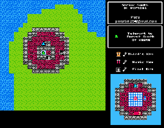 Thumbnail for a map of Main World Shrine South Of Portoga for the NES game Dragon Warrior III.