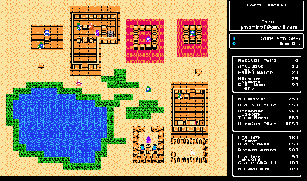 Thumbnail for a map of Chapter 2: Princess Alena's Adventure Desert Bazaar for the NES game Dragon Warrior IV.