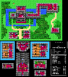 Thumbnail for a map of Chapter 2: Princess Alena's Adventure Surene Town for the NES game Dragon Warrior IV.