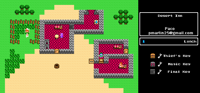Thumbnail for a map of Chapter 5: The Chosen Ones Desert Inn for the NES game Dragon Warrior IV.