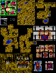Thumbnail for a map of Chapter 5: The Chosen Ones Mining Town Of Aktemto for the NES game Dragon Warrior IV.