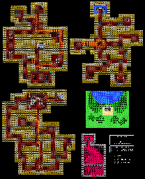 Thumbnail for a map of Chapter 5: The Chosen Ones Royal Crypt for the NES game Dragon Warrior IV.