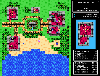 Thumbnail for a map of Chapter 5: The Chosen Ones Seaside Village for the NES game Dragon Warrior IV.