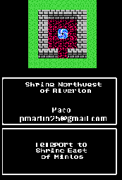 Thumbnail for a map of Chapter 5: The Chosen Ones Shrine Northwest Of Riverton for the NES game Dragon Warrior IV.
