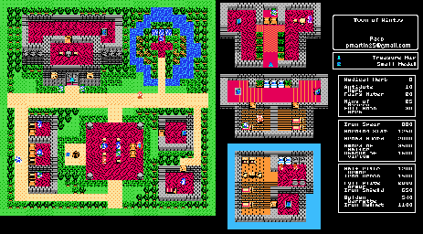 Thumbnail for a map of Chapter 5: The Chosen Ones Town Of Mintos for the NES game Dragon Warrior IV.