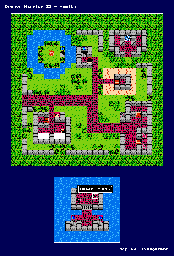 Thumbnail for a map of Hamlin for the NES game Dragon Warrior: Part 2.