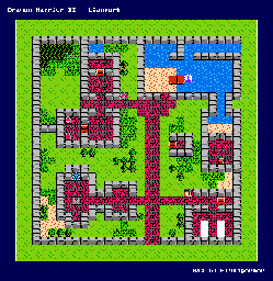 Thumbnail for a map of Lianport for the NES game Dragon Warrior: Part 2.