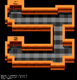 Thumbnail for a map of Kaioh's Castle Floor 2 for the NES game Famicom Jump: Eiyuu Retsuden.