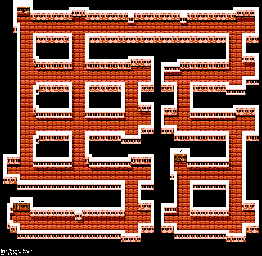 Thumbnail for a map of King Castle Floor 2 for the NES game Famicom Jump: Eiyuu Retsuden.