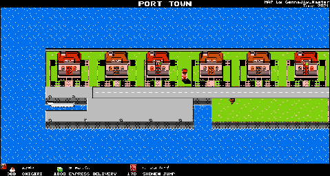 Thumbnail for a map of Port Town for the NES game Famicom Jump: Eiyuu Retsuden.