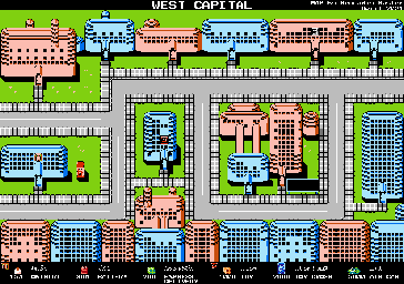 Thumbnail for a map of West Capital for the NES game Famicom Jump: Eiyuu Retsuden.