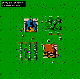 Thumbnail for a map of Town Of Teodoor for the NES game Faria: A World Of Mystery & Danger!.