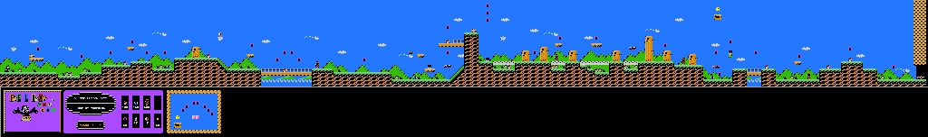 Thumbnail for a map of Round 1-1 for the NES game Felix The Cat.