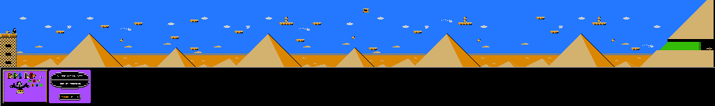 Thumbnail for a map of Round 2-1 (Unmarked) for the NES game Felix The Cat.