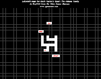 Thumbnail for a map of Labyrinth 1 for the NES game Fester's Quest.