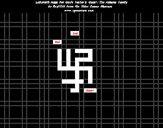 Thumbnail for a map of Labyrinth 3 for the NES game Fester's Quest.