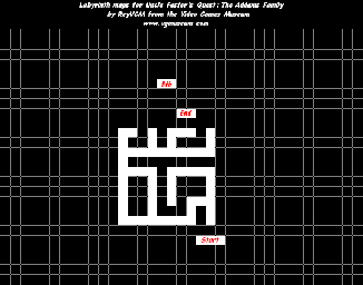 Thumbnail for a map of Labyrinth 5 for the NES game Fester's Quest.