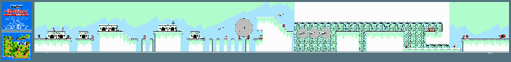 Thumbnail for a map of Stage 3: Icy City for the NES game The Flintstones: The Rescue Of Dino & Hoppy.