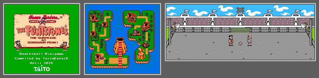 Thumbnail for a map of Basketball Minigame for the NES game The Flintstones: The Surprise At Dinosaur Peak!.