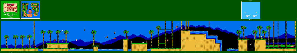 Thumbnail for a map of Stage 2: Jungle for the NES game The Flintstones: The Surprise At Dinosaur Peak!.