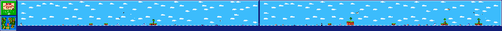 Thumbnail for a map of Stage 4: Sea for the NES game The Flintstones: The Surprise At Dinosaur Peak!.