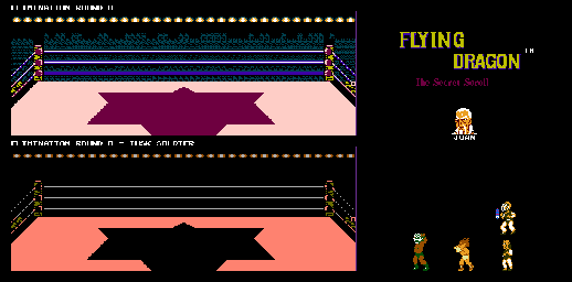 Thumbnail for a map of Elimination Round B for the NES game Flying Dragon: The Secret Scroll.