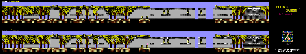Thumbnail for a map of Journey 3 for the NES game Flying Dragon: The Secret Scroll.