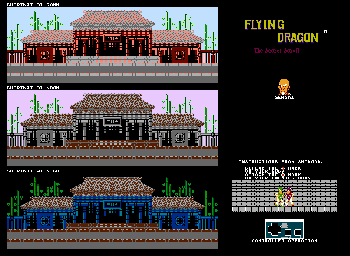 Thumbnail for a map of Shorinji for the NES game Flying Dragon: The Secret Scroll.