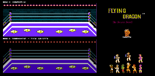 Thumbnail for a map of World Tournament for the NES game Flying Dragon: The Secret Scroll.