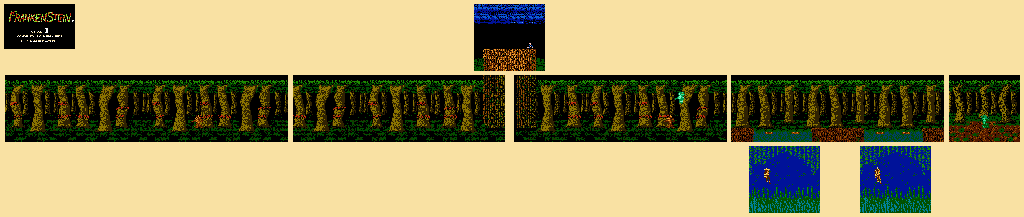Thumbnail for a map of Stage II for the NES game FrankenStein.