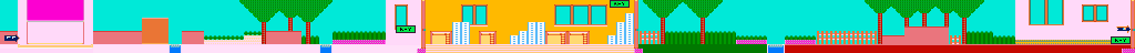 Thumbnail for a map of Stage 2: Tuesday for the NES game Garfield no Isshukan: A Week Of Garfield.