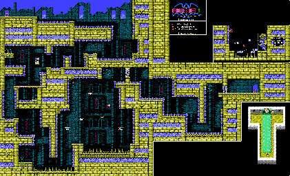 Thumbnail for a map of Breager Palace 1 for the NES game Gargoyle's Quest II: The Demon Darkness.