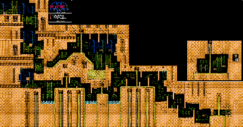 Thumbnail for a map of Castle Sittem for the NES game Gargoyle's Quest II: The Demon Darkness.