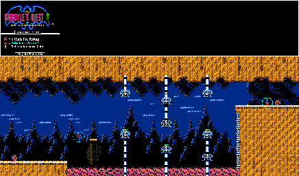 Thumbnail for a map of Cave Of Achelon for the NES game Gargoyle's Quest II: The Demon Darkness.