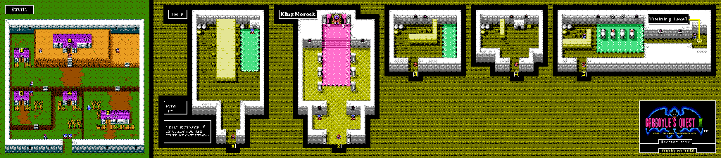 Thumbnail for a map of Etruria Town for the NES game Gargoyle's Quest II: The Demon Darkness.